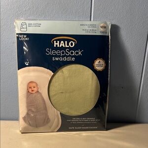 Halo sleep sack swaddle 100% cotton newborn to 3 mo green new